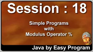 Session 18 Example Programs for Modulus Operator Java Programming Java Tutorial In Tamil