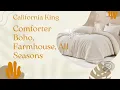 Boho King Comforter Set with Colorful Printed Pattern