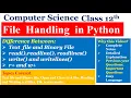Python File Handling python programs read readline readlines write writelines file types