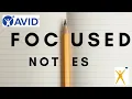 How to Write AVID Focused Notes Includes Activity