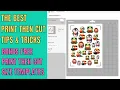 Print then cut a full page with Cricut - Templates included