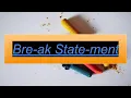 Break Statement Eclipse