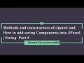 Methods and constructors of Jpanel and How to add swing Components into JPanel