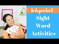 Sight Word Practice Activities