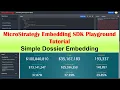 MicroStrategy Embedding SDK Playground Tutorial - Simple Dossier Embedding