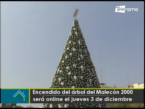 Encendido del árbol del Malecón 2000 será online el jueves 3 de diciembre