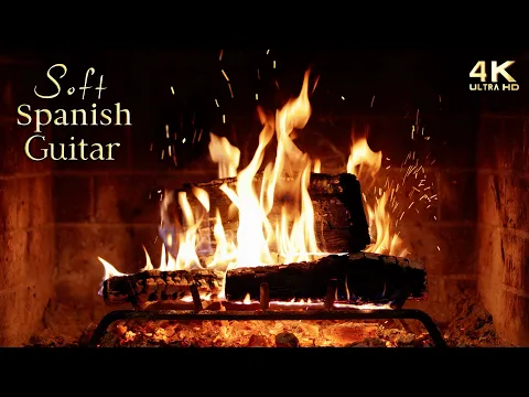 Download MP3 🔥 Soft Spanish Guitar Music Fireplace 🔥