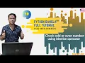 10 Python Bangla Tutorial checking odd or even number using bitwise operator