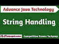 Lec - 1 14 String Handling in Advanced Java Technology in Hindi