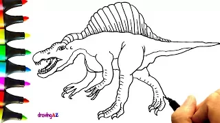 How to Draw Spinosaurus in Jurassic World and Spinosaurus Dinosaur Coloring Pages