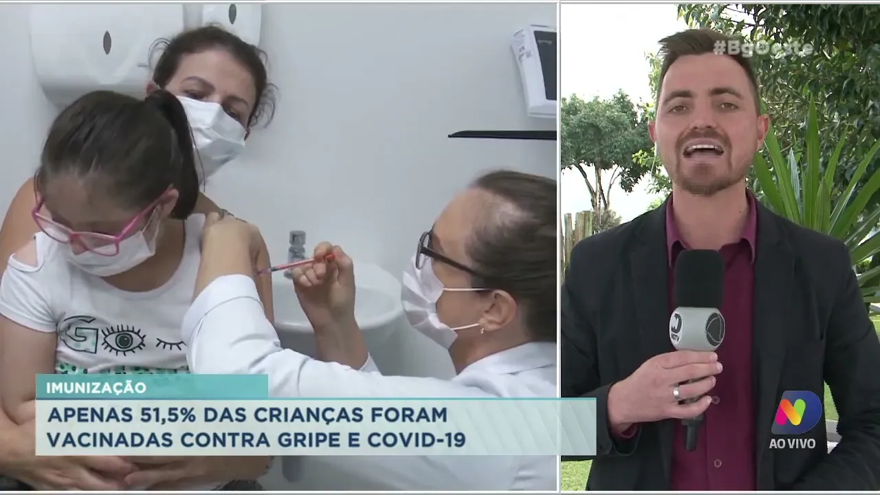 Apenas 51,5% das crianças foram vacinadas contra Gripe e Covid-19 em SC