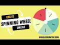 Create a Spinning Wheel Online Wheel Generator