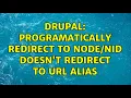 Drupal Programatically redirect to doesn t redirect to url alias