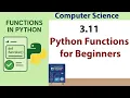 How to Use Functions in Python Parametric Functions Returning Values Arguments Scope Explained