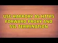 Use HAProxy as https forward proxy and ssl termination