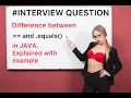 Java Explained Difference Between and equals with Examples