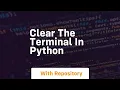 clear the terminal in python