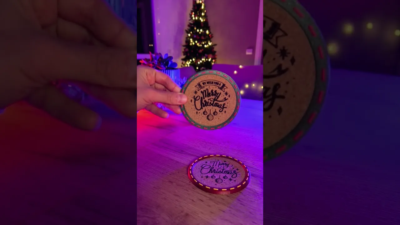 Christmas Stitched Coasters