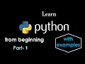 Learn Python for beginners - Part 1 Print and Input Functions