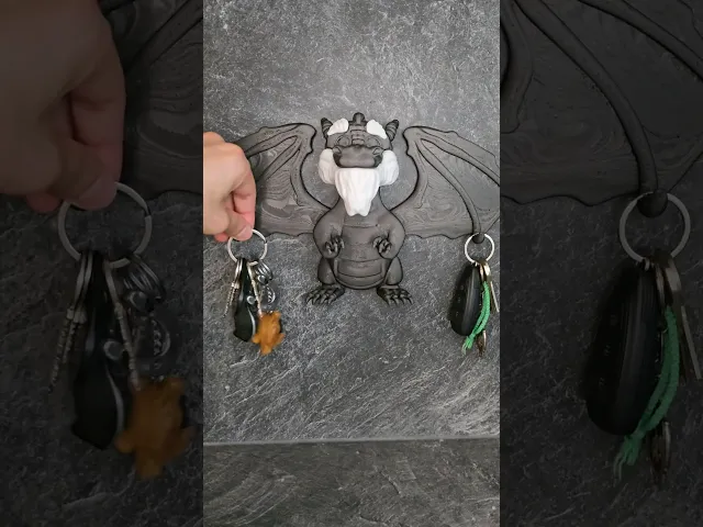 Grandpa dragon - Wall mount key holder video thumbnail