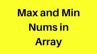 Find difference Max and Min Numbers in Array in JavaScript