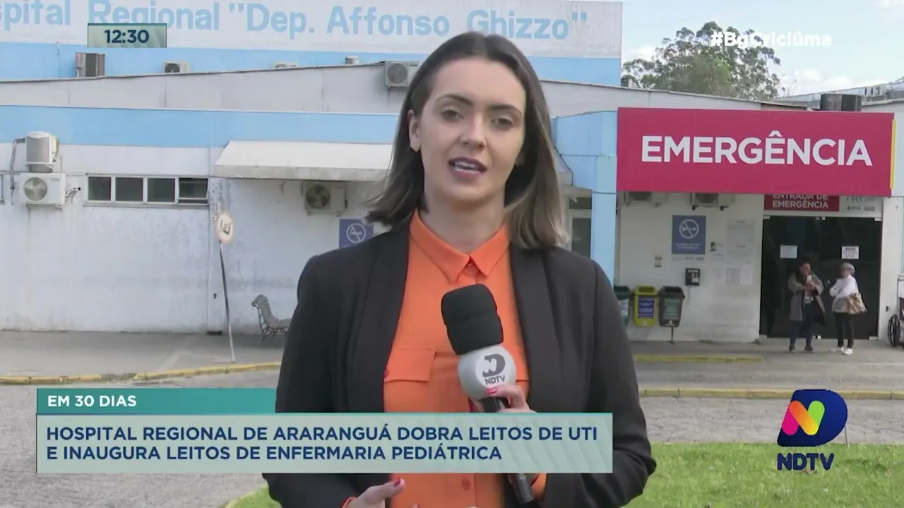 Hospital Regional de Araranguá dobra leitos de UTI e inaugura leitos de enfermaria pediátrica