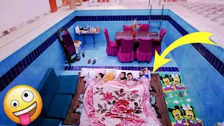 تحدي 24 ساعة داخل المسبح قمةالبساطة 