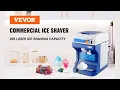 VVEVOR Ice Shaver Snow Cone Frozen Ice Shaving Slushie Maker Commercial Machine