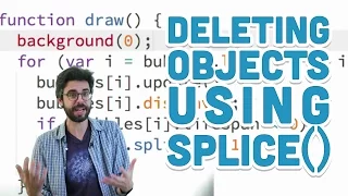 7 7 Deleting Objects Using splice - p5 js Tutorial