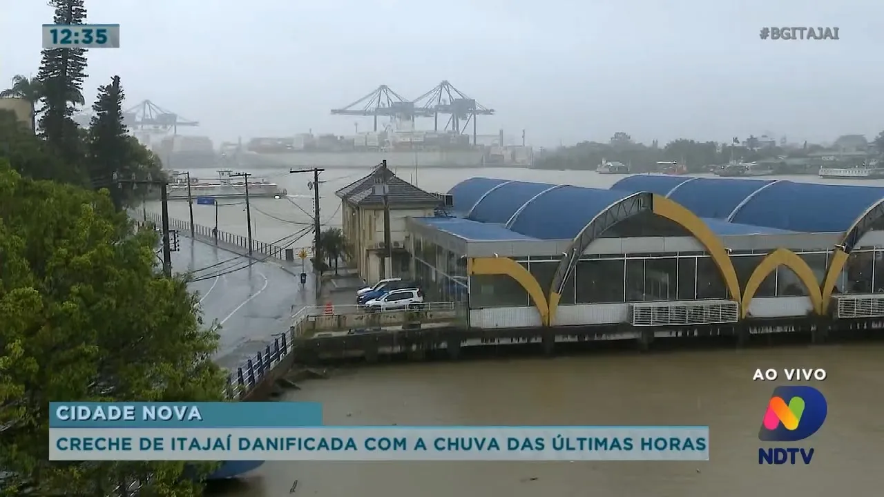 Creche de Itajaí é danificada por causa da chuva, operação contra venda e abate de carne clandestina