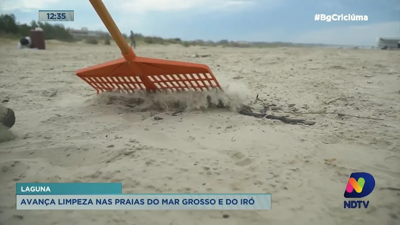 Avança limpeza nas praias do Mar Grosso e do Iró em Laguna
