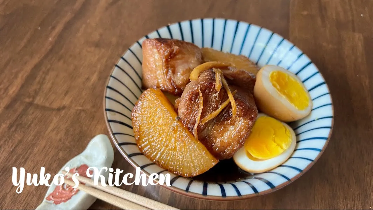 Pork Belly Kakuni with Daikon and Eggs