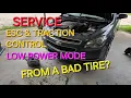 2009 Chevy malibu Can a bad front tire put a car in low power mode Service ESC Traction control