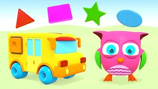 Toy cars and trucks cartoons for kids - A shape sorter bus