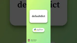 Defaultdict in Python in 60 Seconds