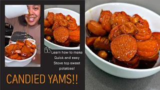 The EASIEST Candied Yams | No oven required!