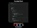 Cocktail Sort Code in Python Sorting Algorithms Python Coding Tutorial Python Coding Interview