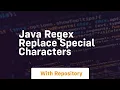 java regex replace special characters