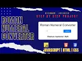 Javascript Roman Numeral Converter Project Step by Step HTML CSS