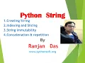 12 Python String Indexing Slicing Ranjan Sir Ranjan Das Pythonsoft