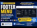 HOW TO DESIGN WORDPRESS WEBSITE FOOTER MENU