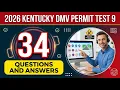 Master the Kentucky Permit Test With 34 Questions and Answers
