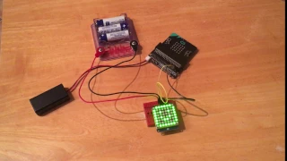 Adafruit 8x8 LED matrix I2C backpack with BBC micro bit