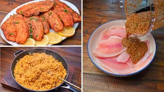 تتبيله رهيبه لكل انواع السمك المقلي والمشوي هاتعتمدوها مع طريقه أرز الصياديه والذ سلطه للأسماك 