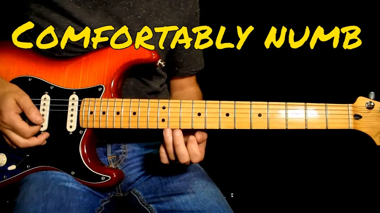 Pink Floyd - Comfortably numb solo cover played  on a Strat