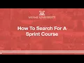 How to Search For A Sprint Course