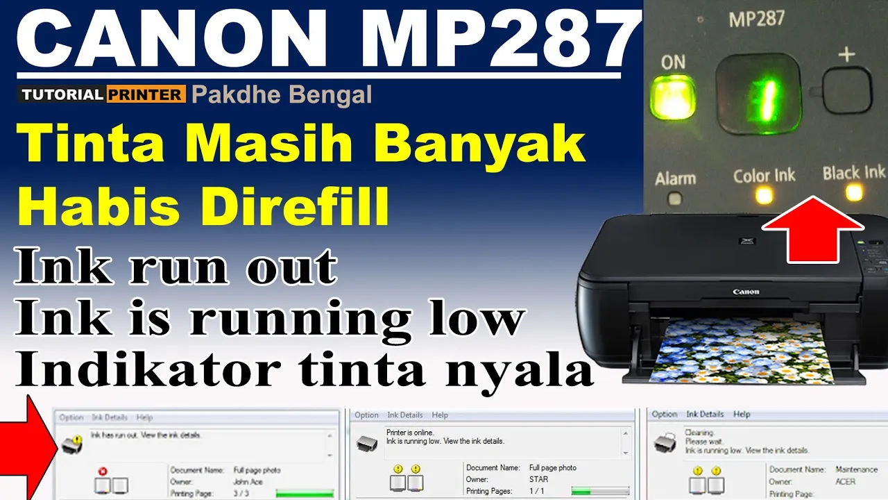 Cara reset printer canon mp237 (mudah)
