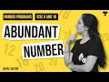 NUMBER PROGRAMS ABUNDANT NUMBER ICSE 9 10 Anjali Ma am