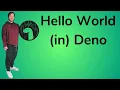 Deno Lesson 3 First Steps - Hello World