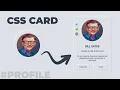 Animated Profile Card UI Design Using HTML CSS CSS Card Hover Effects